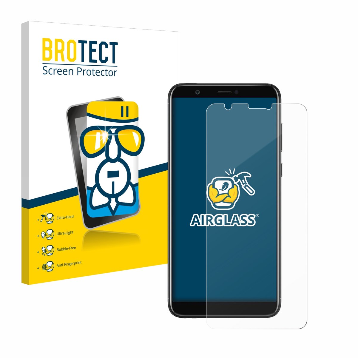 Screenprotector voor Huawei P smart 2018 Beschermglas transparant