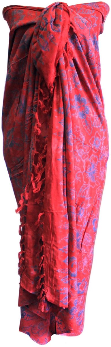 4x Bali Blokprint Sarong - Tropisch - (4 verschillende kleuren)