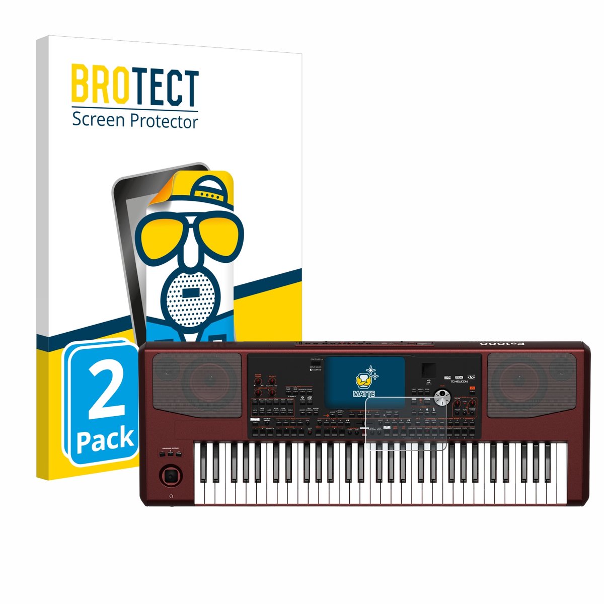 BROTECT - Screenprotector voor KORG Pa1000 - Folie Beschermfolie matte 2 Stuks