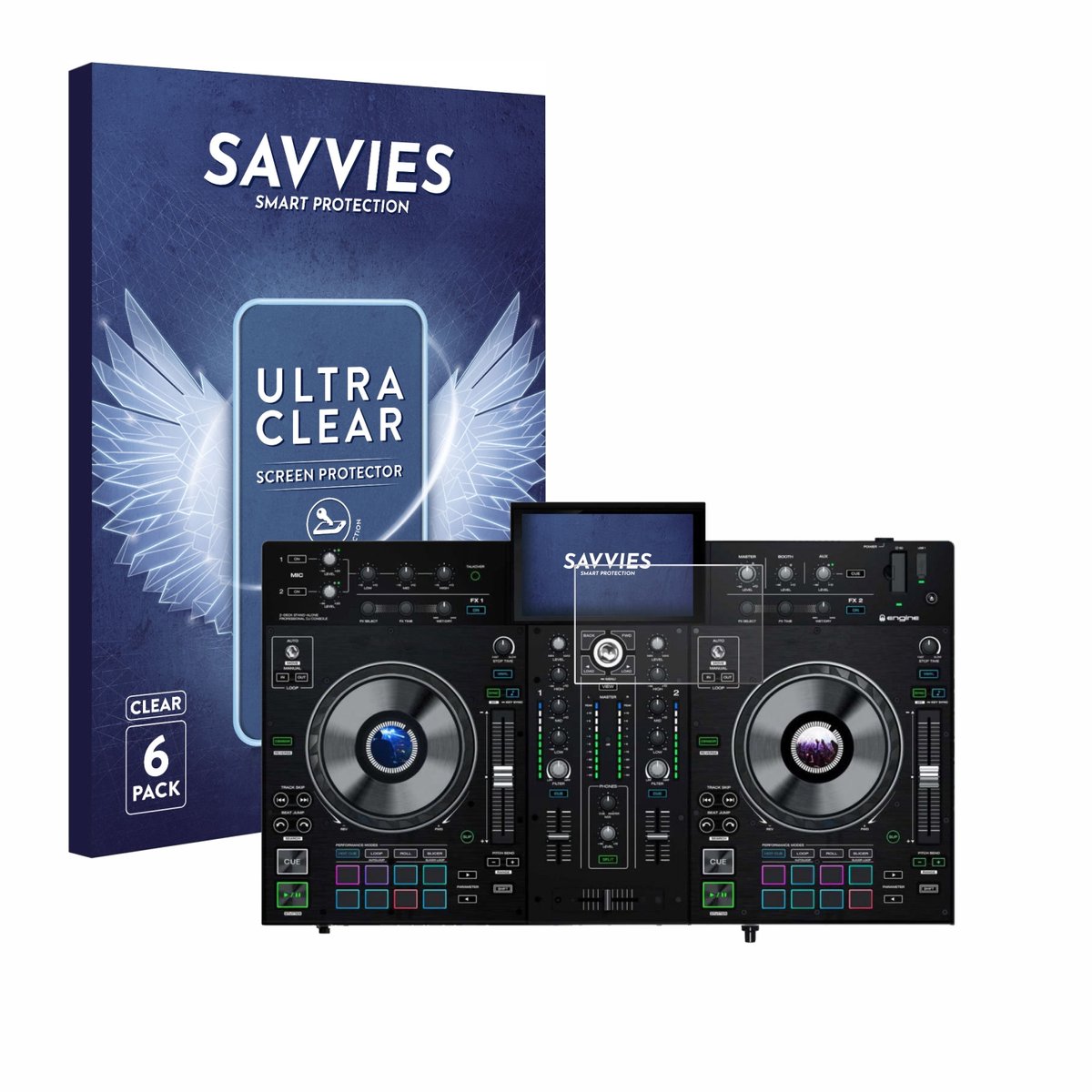Savvies - Screenprotector voor Denon DJ Prime 2 - Folie Beschermfolie transparant 6 Stuks