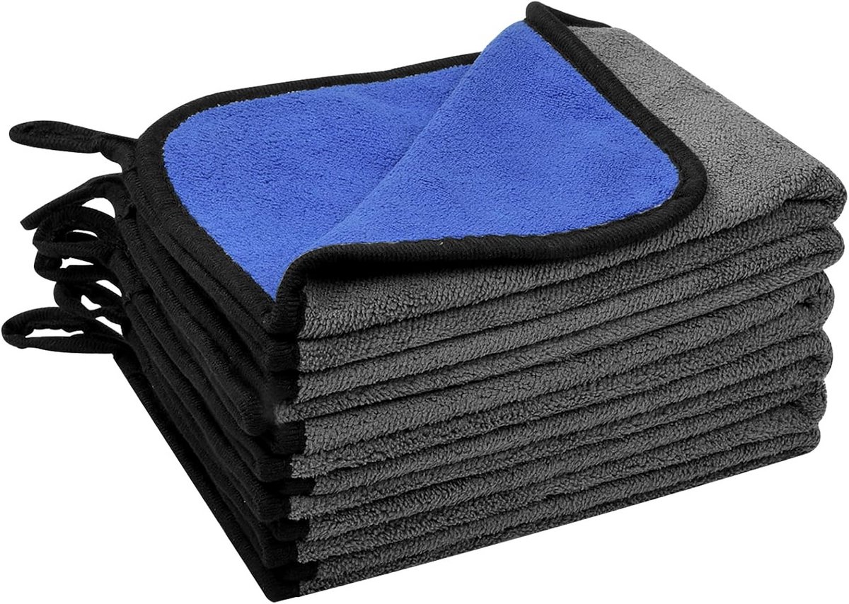 Set van 6 Microvezel Reinigingsdoeken voor Auto - Dubbelzijdig Absorberend Model