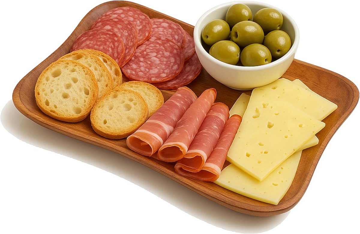Acaciahout Grote Serveerschaal 11,5 inch - Natuurlijke Houten Serving Tray