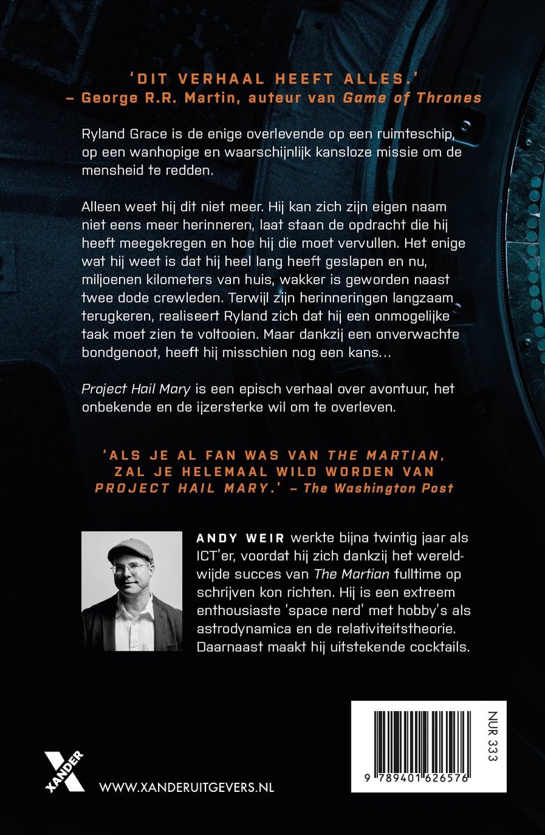 Project Hail Mary - back cover