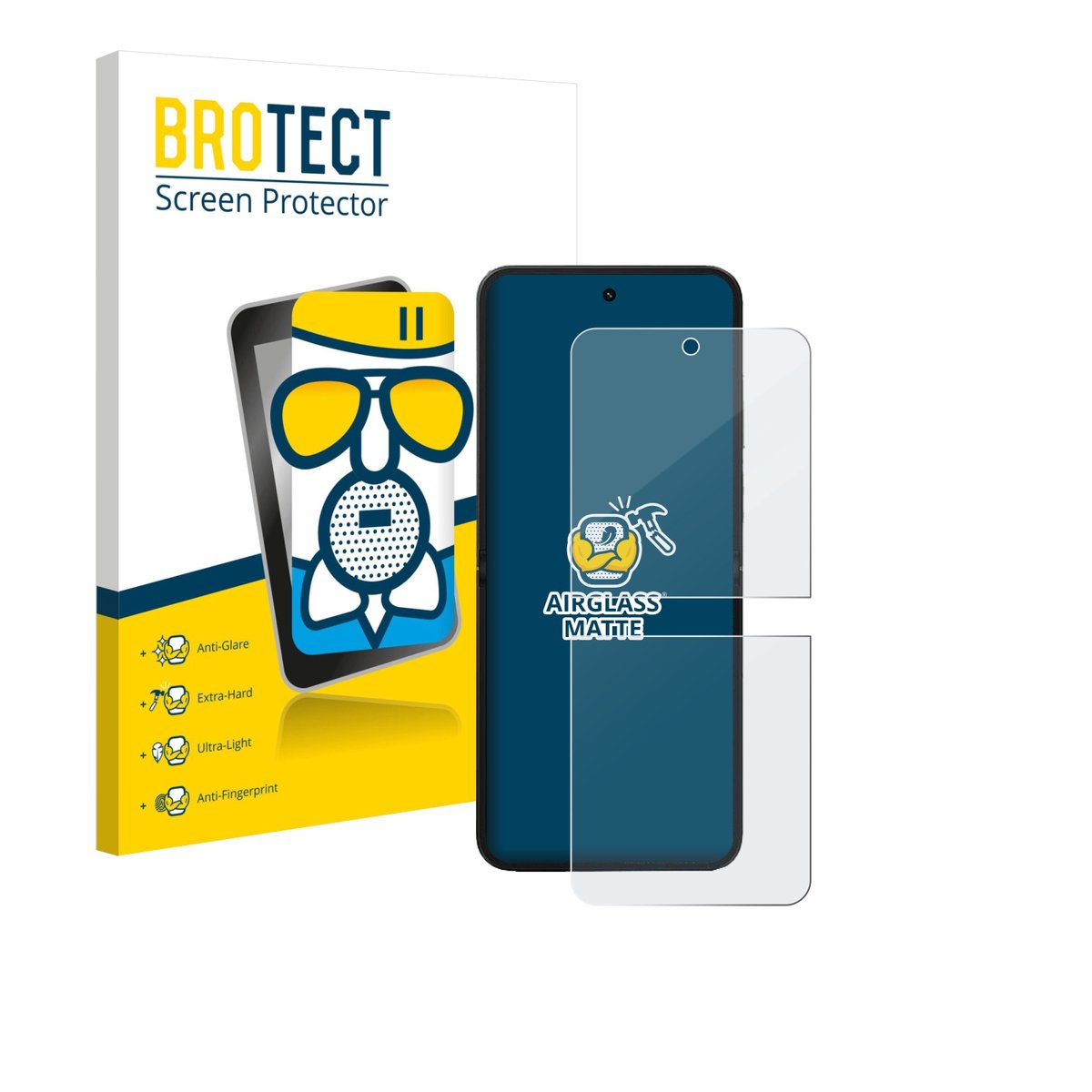 BROTECT - Screenprotector voor Xiaomi MIX Flip 2 - Folie Beschermfolie Beschermglas matte