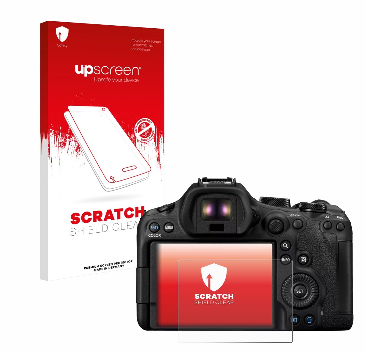 upscreen - Screenprotector voor Canon EOS R6 Mark III - Folie Beschermfolie transparant