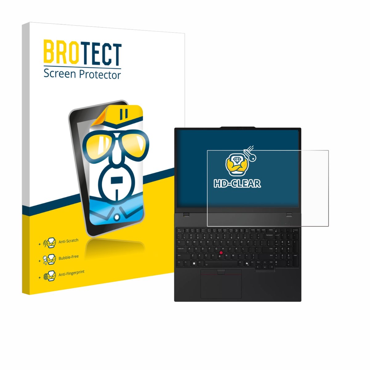 BROTECT - Screenprotector voor Lenovo ThinkPad T16 Gen 4 - Folie Beschermfolie transparant