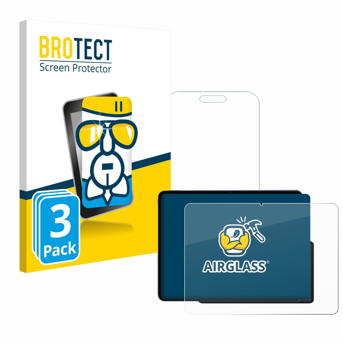 Screenprotector 3 Stuks voor OnePlus Pad 3 Beschermglas transparant