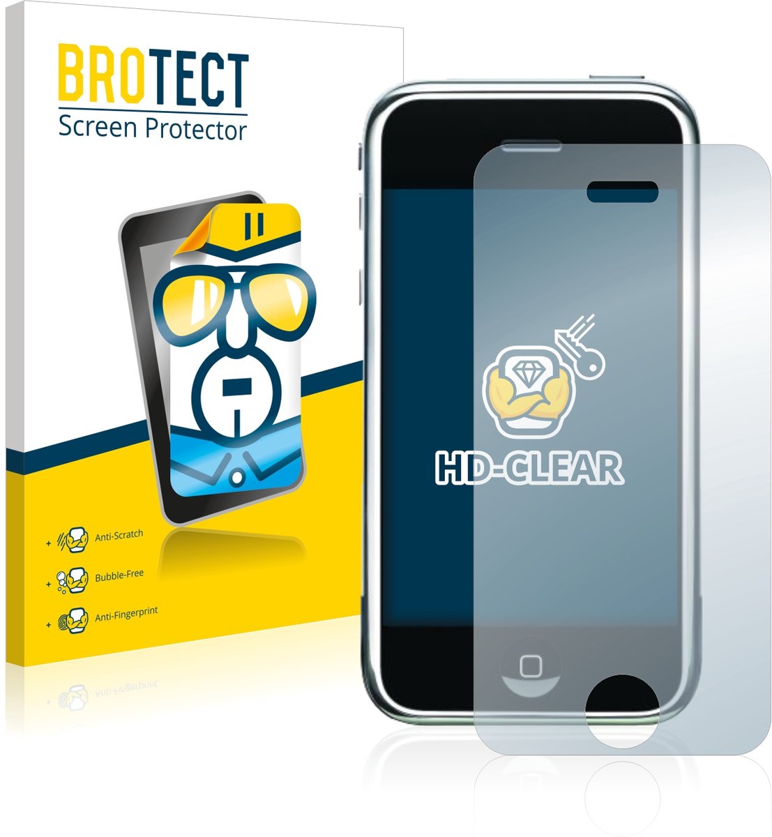 BROTECT - Screenprotector voor Apple iPhone 2G - Folie Beschermfolie transparant 2 Stuks