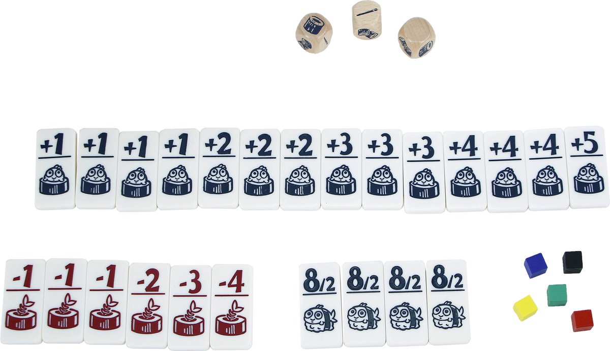 999 Games - Geharrewar in de Sushibar Junior - Dobbelspel - Snel dobbelspel voor het hele gezin - Gezelschapsspel - Familiespel - Klein cadeautje - bevat spelregels in NL en EN en FR — afbeelding 7