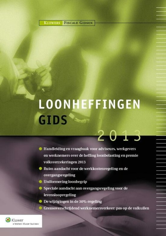 Kluwer Loonheffingengids 2013 - cover