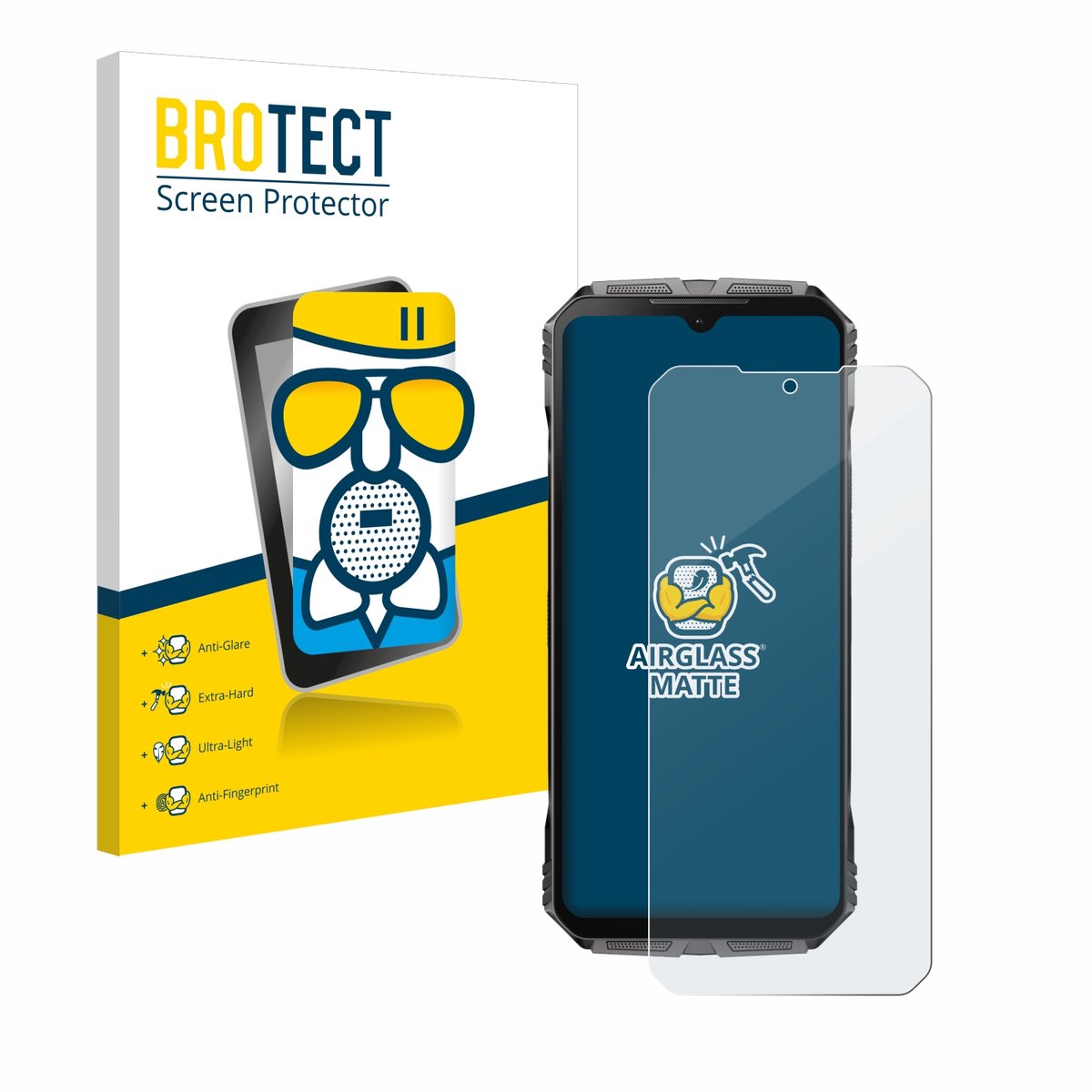 BROTECT - Screenprotector voor Doogee S Cyber Pro - Folie Beschermfolie Beschermglas matte