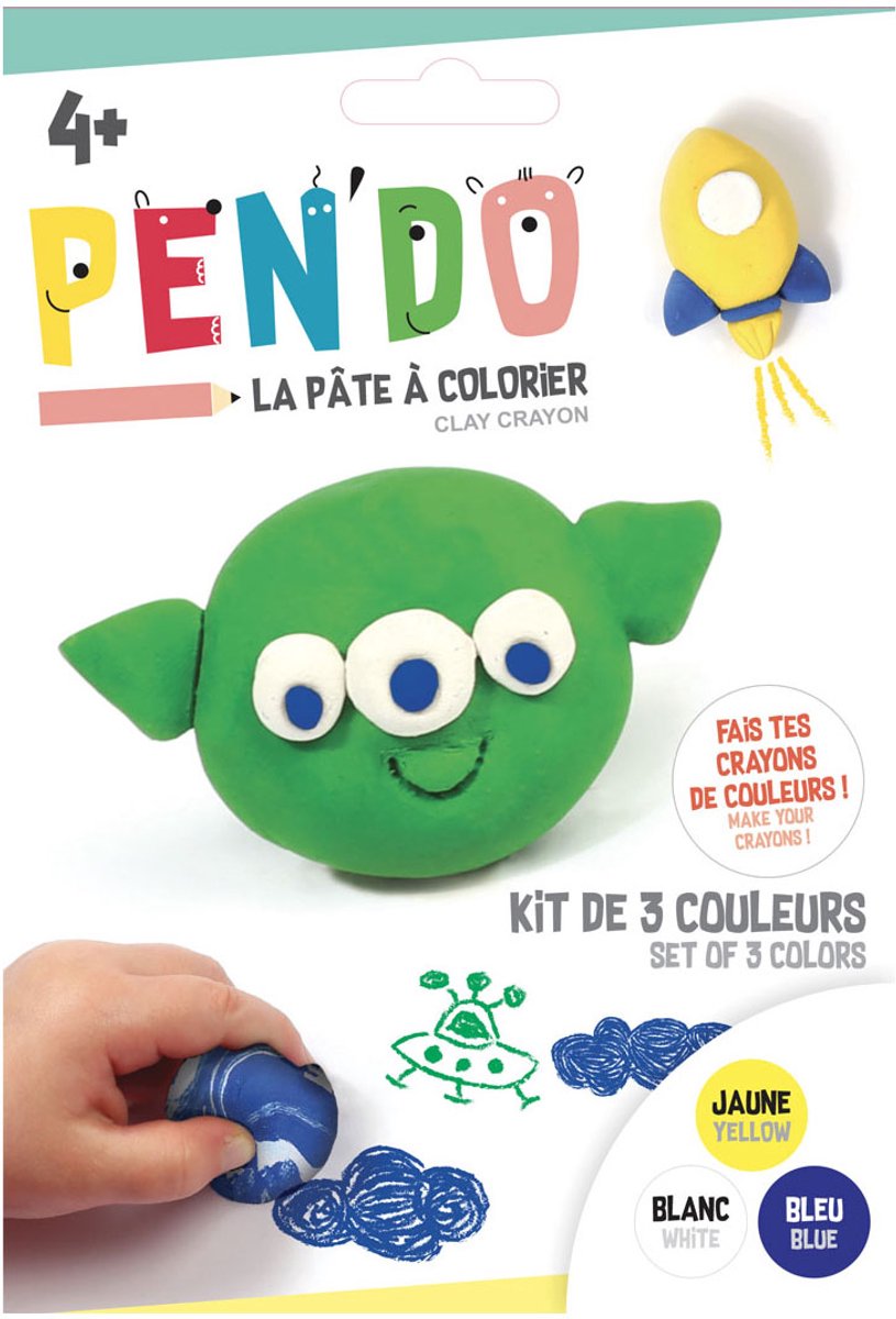 GRAINES CREATIVES - Pen'do Cosmos Box Geel Wit Blauw om je Eigen Potloden te Maken