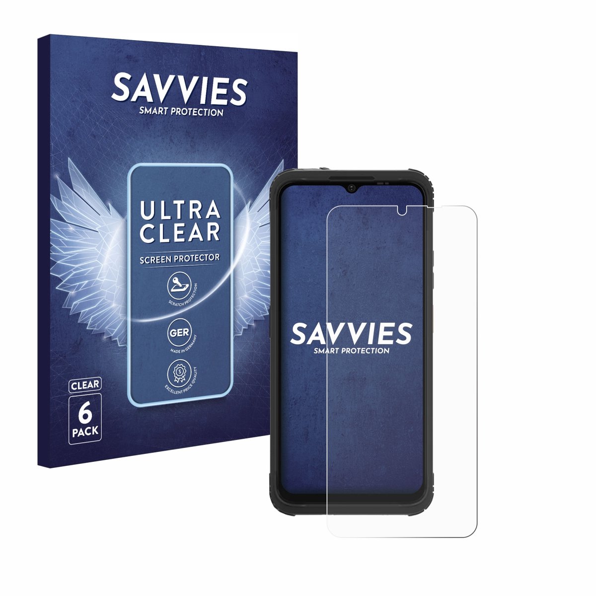 Savvies - Screenprotector voor AGM H Max - Folie Beschermfolie transparant 6 Stuks