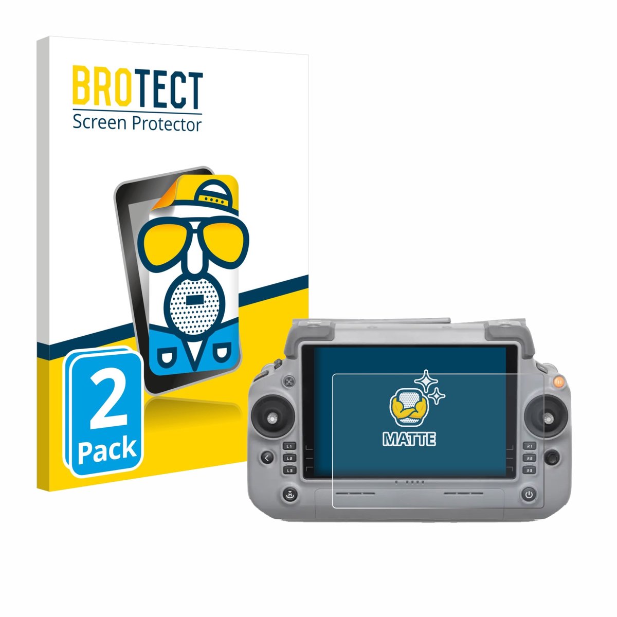 BROTECT - Screenprotector voor DJI RC Plus 2 - Folie Beschermfolie matte 2 Stuks