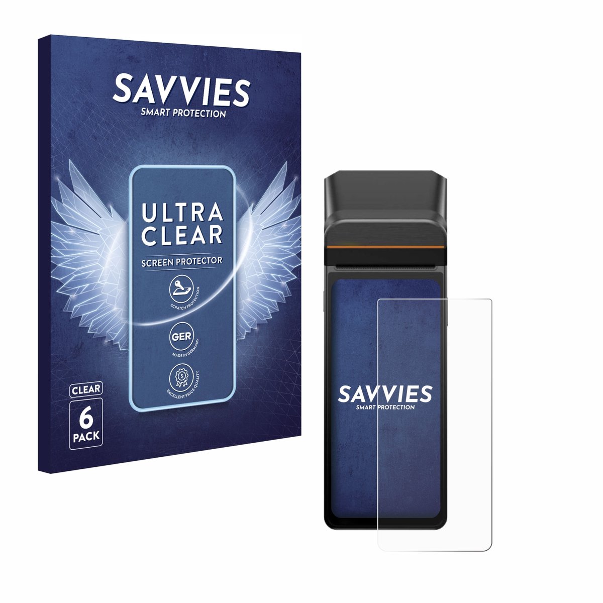 Savvies - Screenprotector voor Sunmi V3H - Folie Beschermfolie transparant 6 Stuks