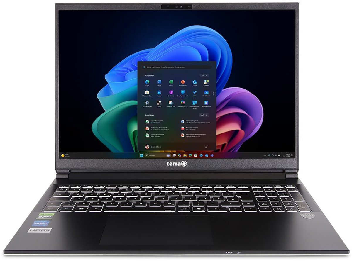 Terra Mobile Gamer Elite 3A 16" WQXGA laptop - Ryzen 7 Ai 350 - 32GB DDR5 - 1TB M.2 SSD - NVIDIA GeForce RTX5060 8GB - Windows 11 Pro - Copilot+ PC US