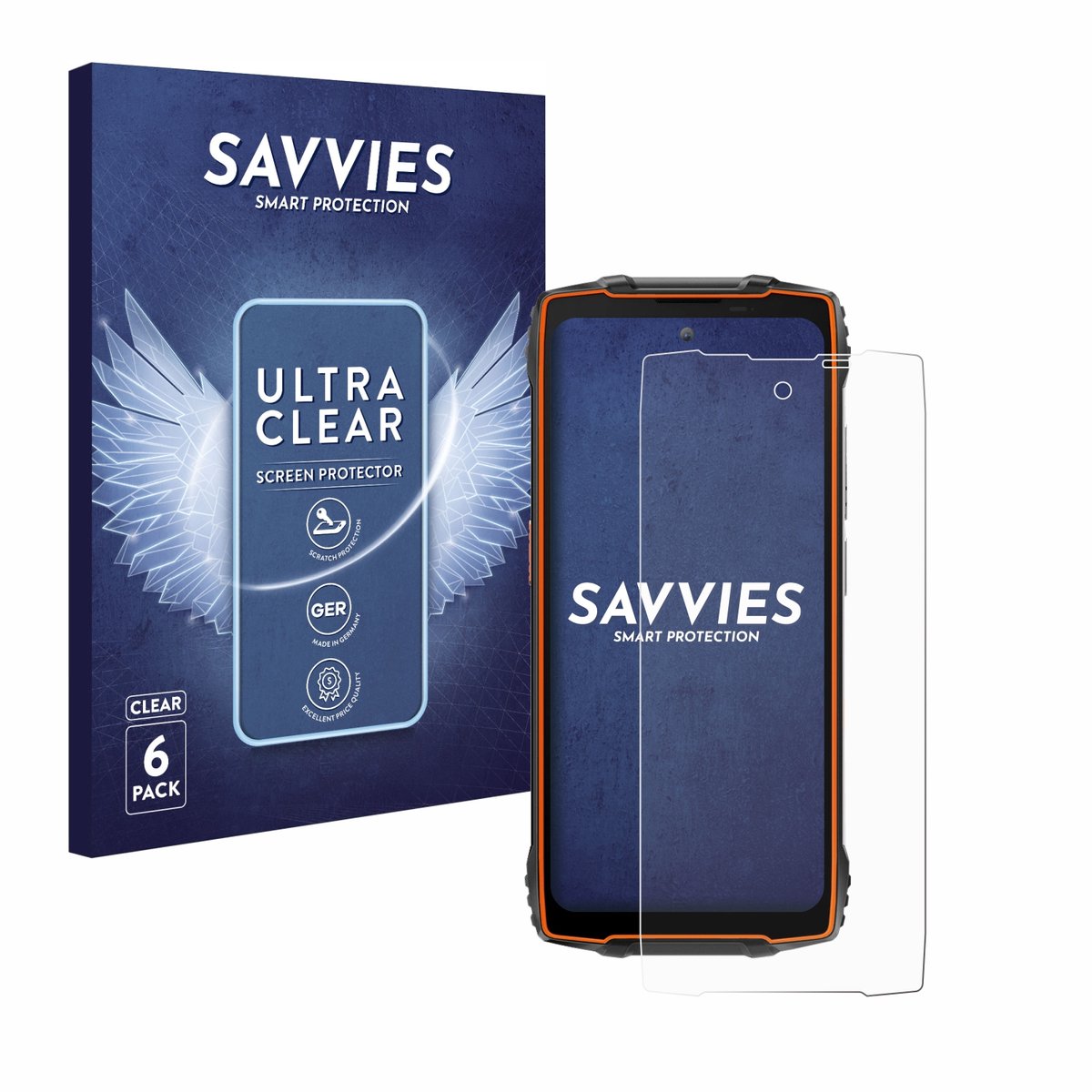 Savvies - Screenprotector voor Blackview BV8200 - Folie Beschermfolie transparant 6 Stuks