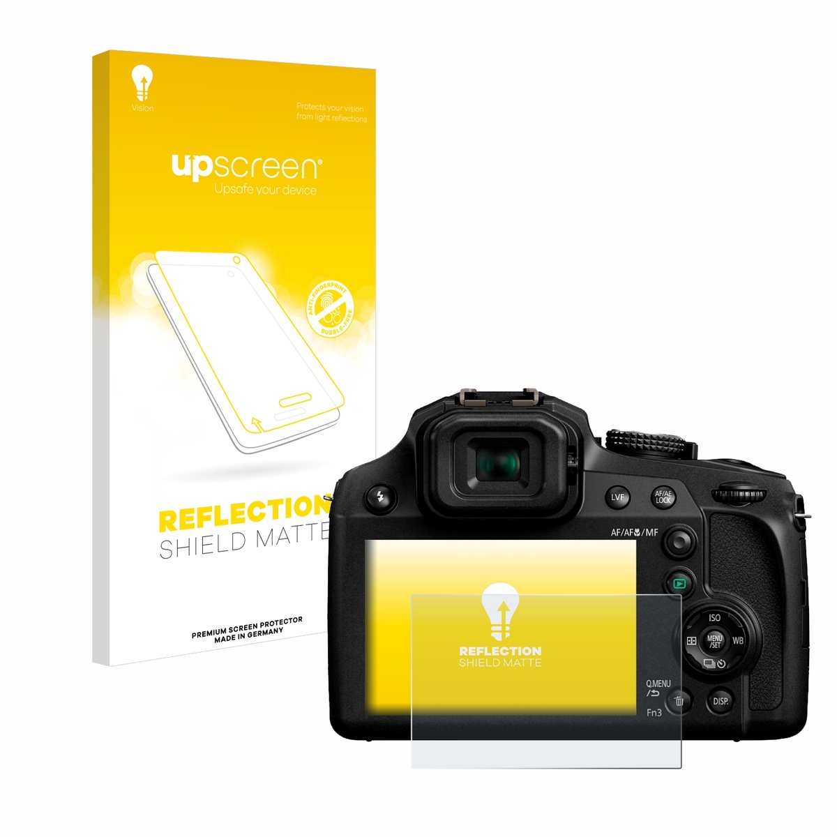 upscreen - Screenprotector voor Panasonic Lumix DC-FZ82 / FZ82D - Folie Beschermfolie anti glare matte