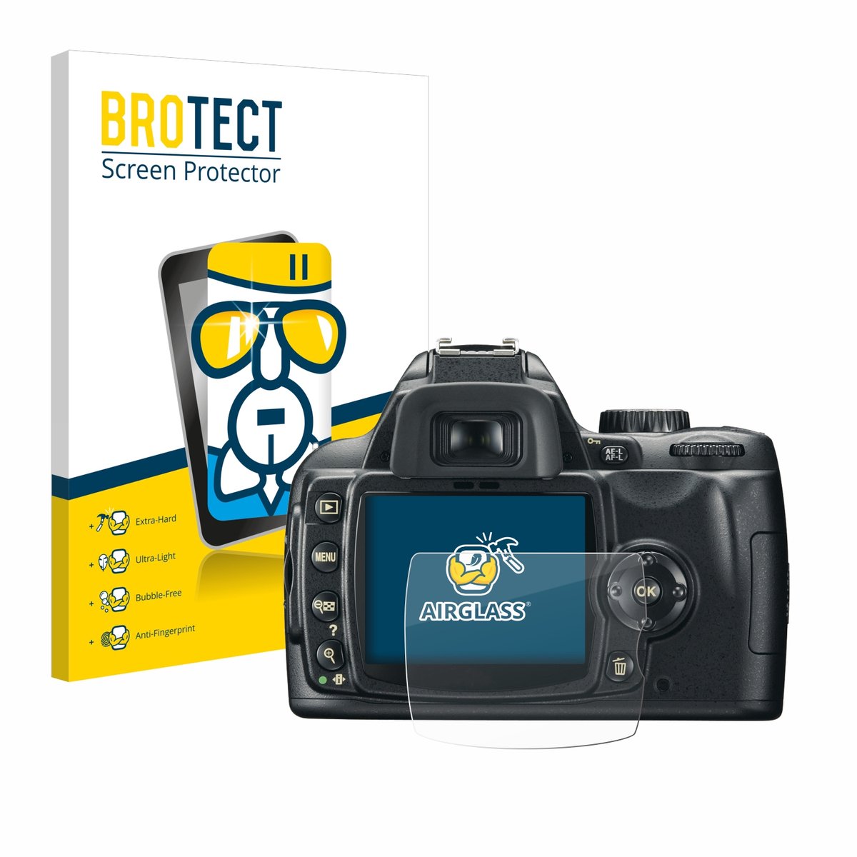 Screenprotector voor Nikon D60 Beschermglas transparant