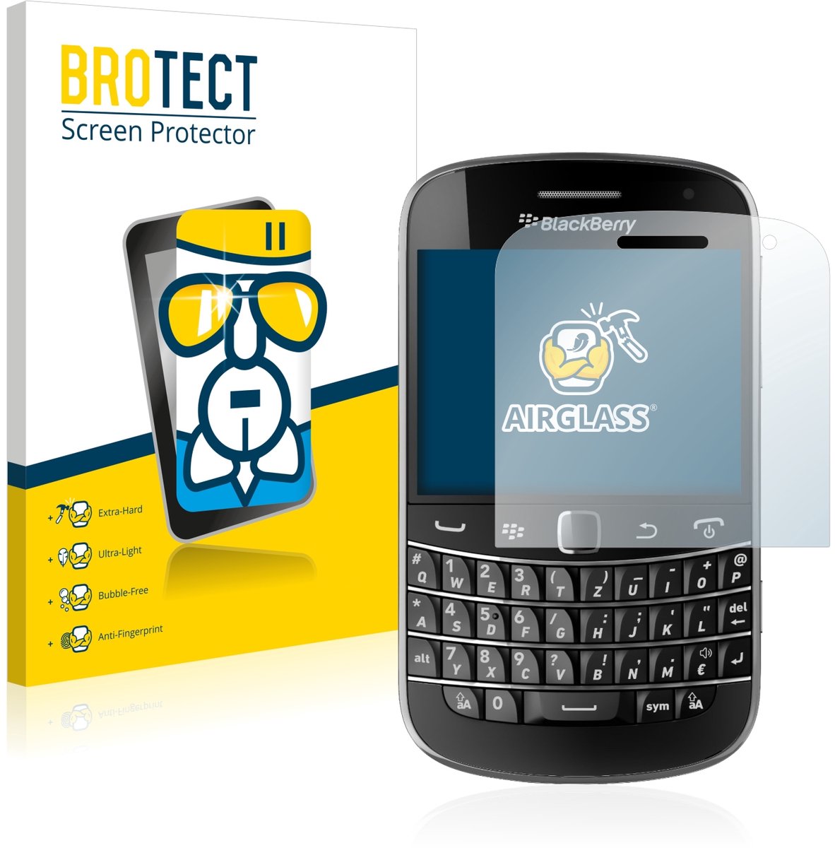 Screenprotector voor RIM BlackBerry Bold Touch 9900 Beschermglas transparant
