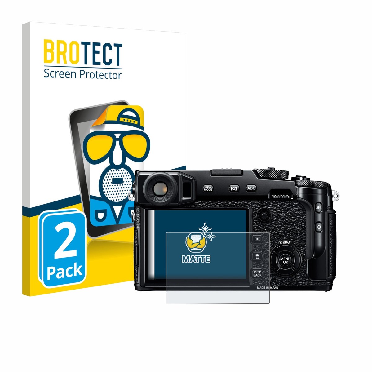 BROTECT - Screenprotector voor Fujifilm X-Pro2 - Folie Beschermfolie matte 2 Stuks