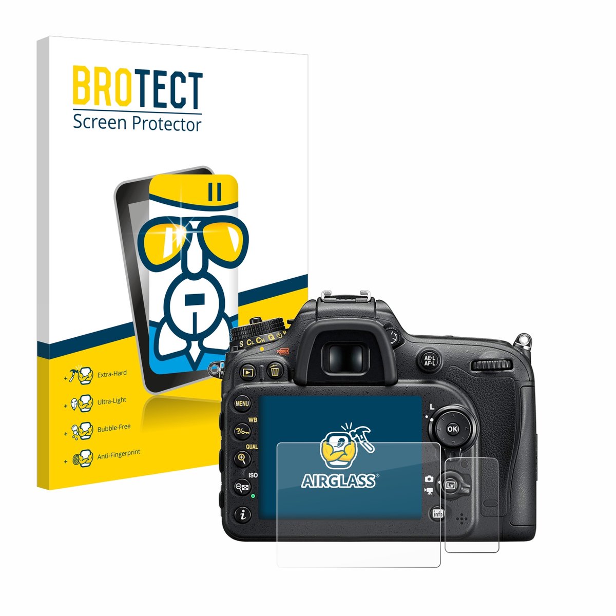 Screenprotector voor Nikon D7200 Beschermglas transparant