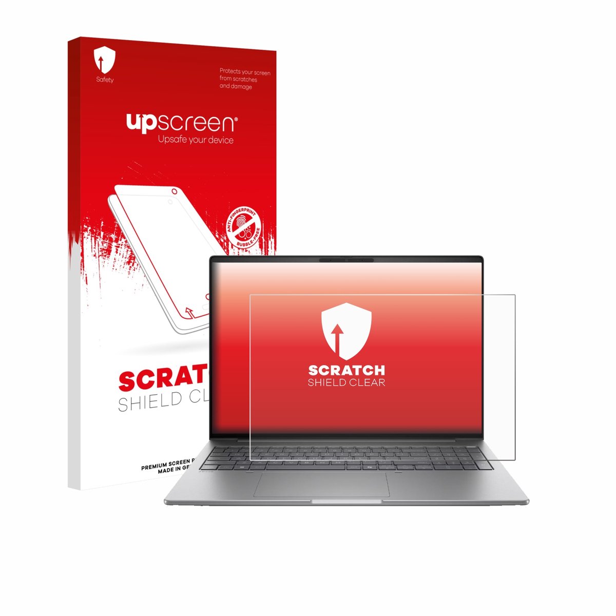 upscreen - Screenprotector voor HP ZBook 8 G1i 16" - Folie Beschermfolie transparant