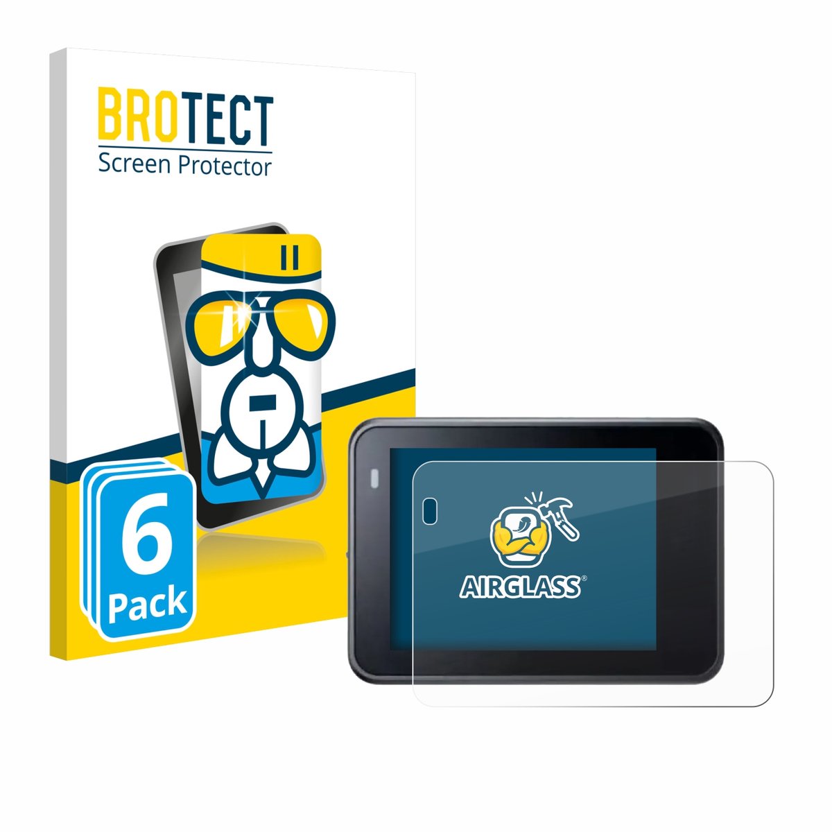 Screenprotector 6 Stuks voor Akaso Brave 8 Beschermglas transparant