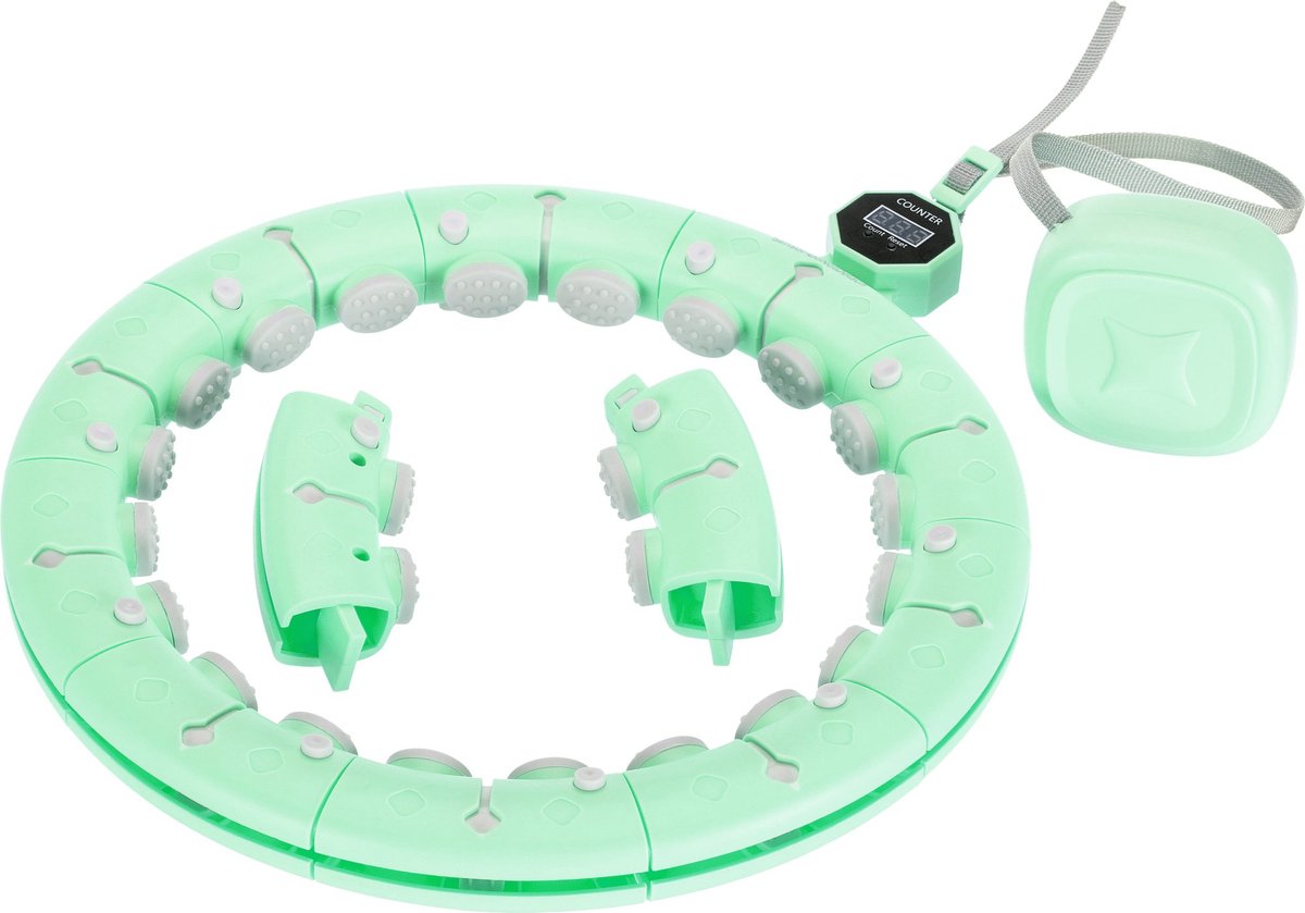 Gymtek® Verstelbare Hoelahoep met Gewicht en Teller - Fitness Hula Hoop - Verstelbare Diameter - Gewichtsverlies, Buikslanking