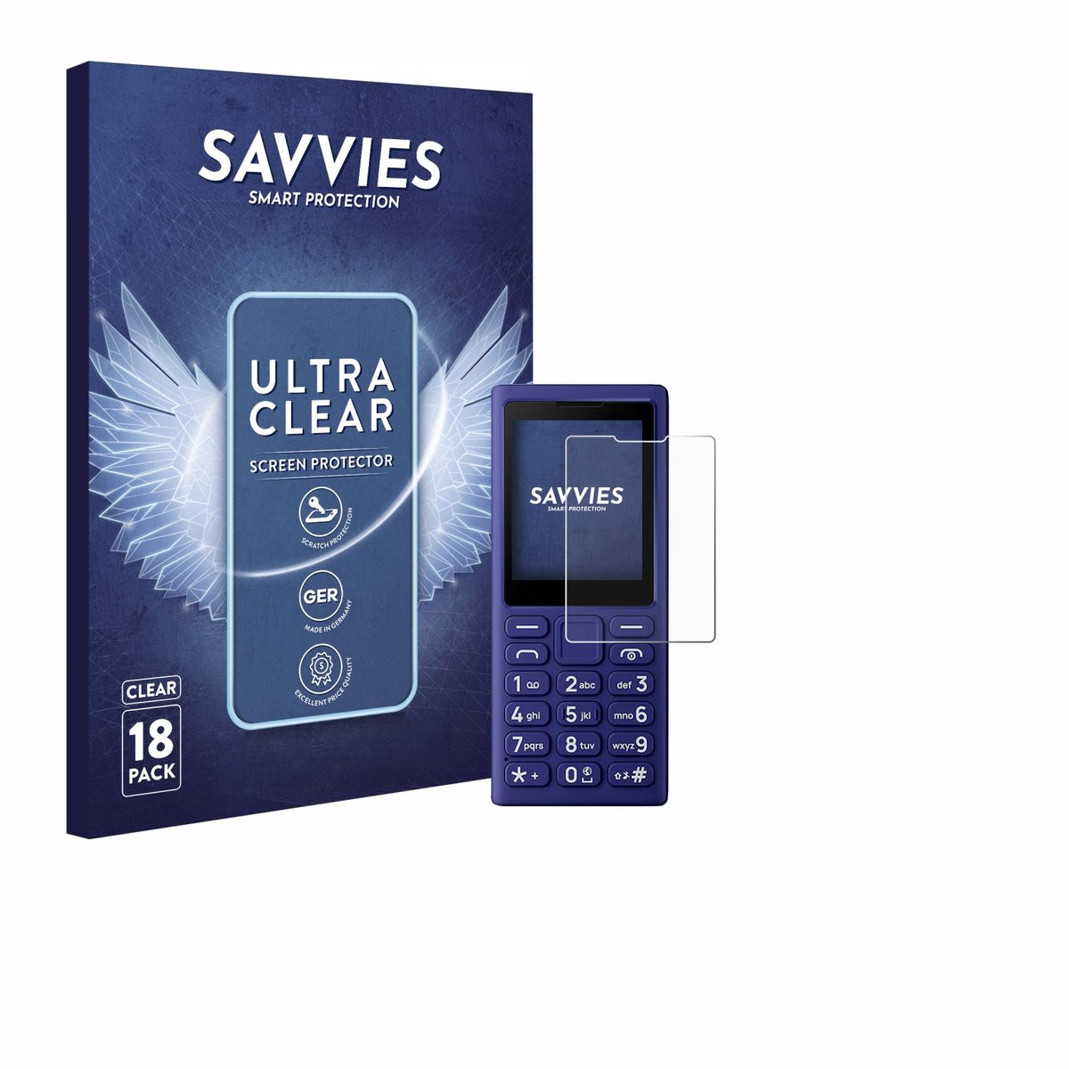 Savvies - Screenprotector voor HMD 102 4G - Folie Beschermfolie transparant 18 Stuks