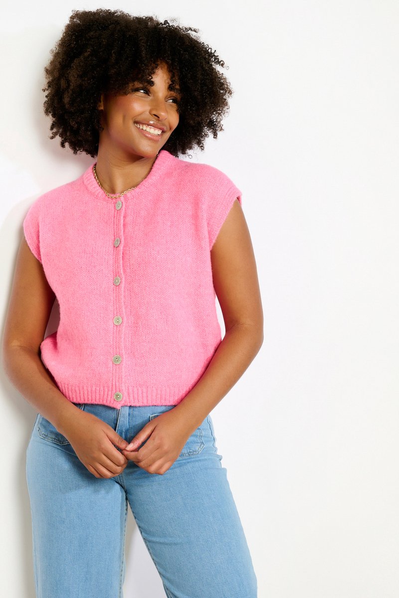 LolaLiza Gilet N Gio 04101478 Pink Bubbelgum Dames Maat - L