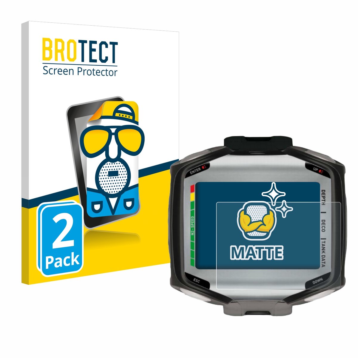 BROTECT - Screenprotector voor Mares Quad / Quad Air - Folie Beschermfolie matte 2 Stuks