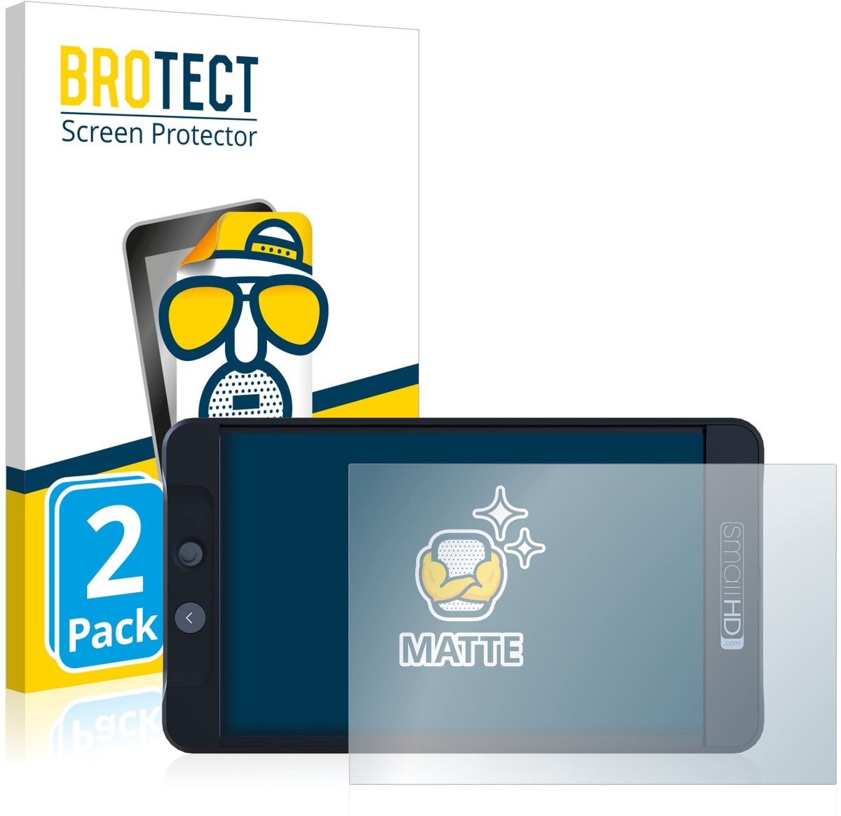 BROTECT - Screenprotector voor SmallHD 702 Black - Folie Beschermfolie matte 2 Stuks