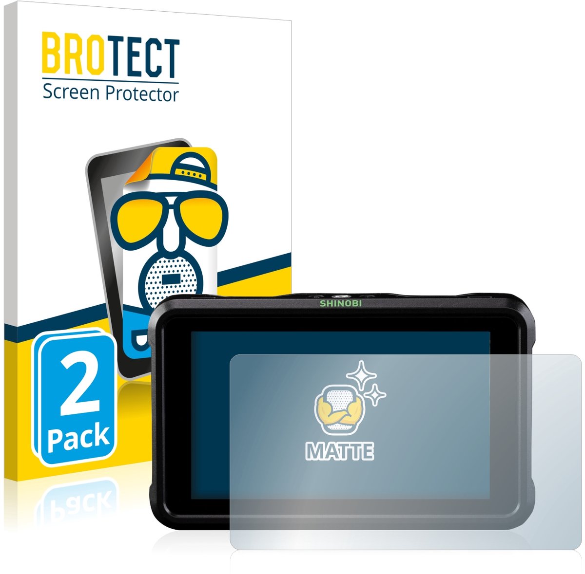 BROTECT - Screenprotector voor Atomos Shinobi SDI - Folie Beschermfolie matte 2 Stuks