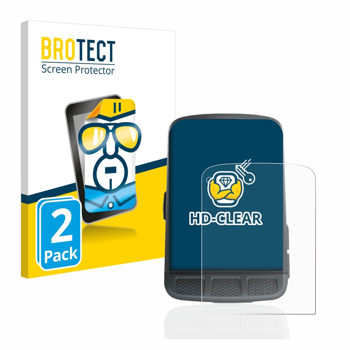 BROTECT - Screenprotector voor Wahoo Elemnt Roam - Folie Beschermfolie transparant 2 Stuks