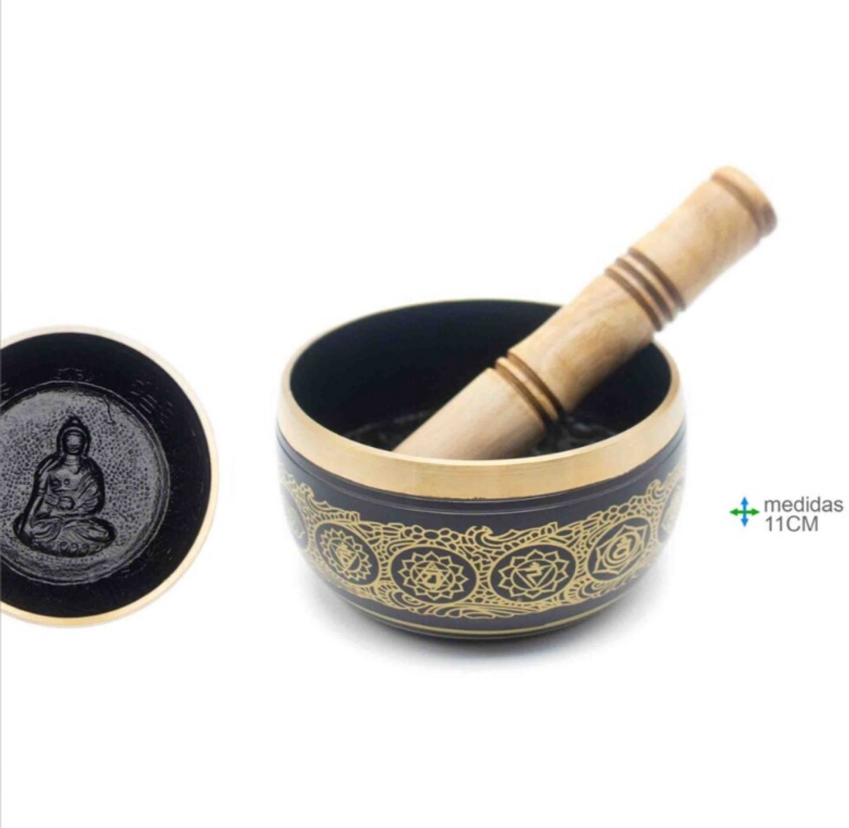 Tibetaanse Klankschaal Boeddha - Chakra Klankschaal 11cm.