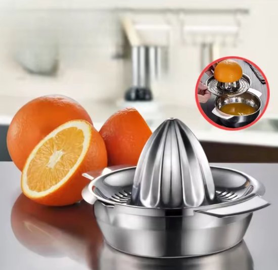 Juicer - Sinaasappelpers - Handpers met opvangbeker - Citroen Citrus Sinaasappel van Merkloos — afbeelding 2