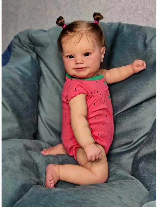 Reborn Baby Pop - Silicone met Haar - Levensechte Babypoppen