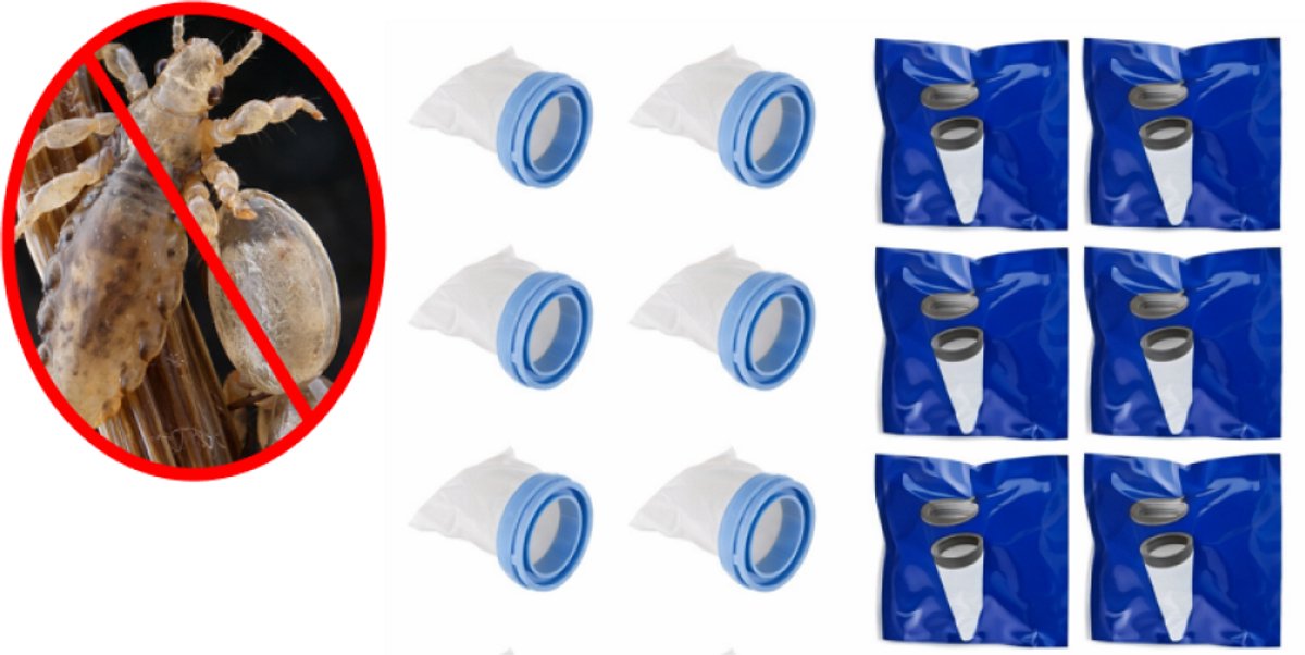 6 Filters voor een Elektrische Luizenkam - Luizenfilters Luizenkamfilters Te Gebruiken voor Elektrische Luizenkam Types zie Foto