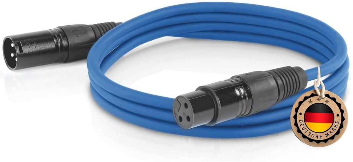 XLR Audio Kabel 5 Meter Microfoon Kabel Blauw Hoogwaardig Koper