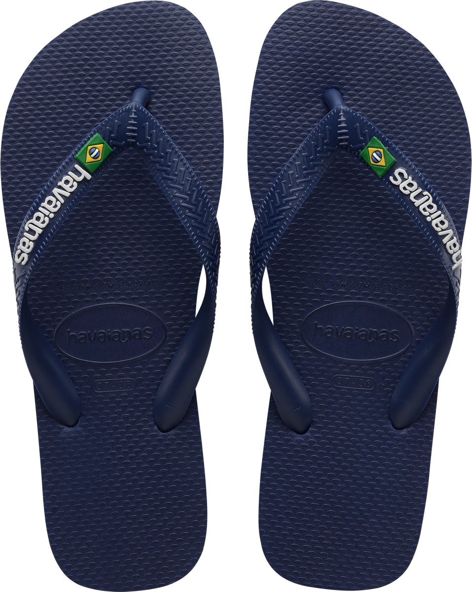 Havaianas Brasil logo Slippers - Navy