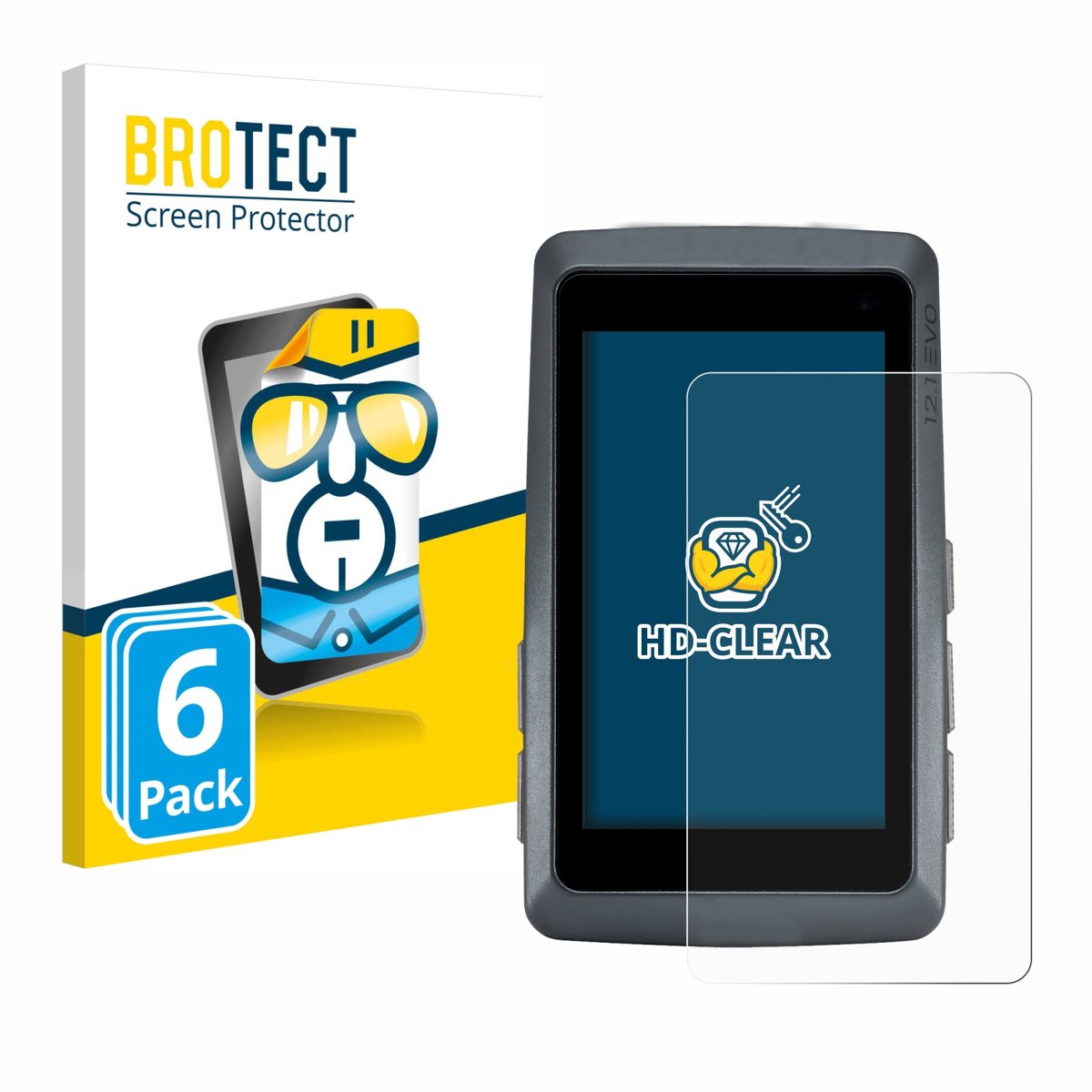 BROTECT - Screenprotector voor Sigma ROX 12.1 EVO - Folie Beschermfolie transparant 6 Stuks