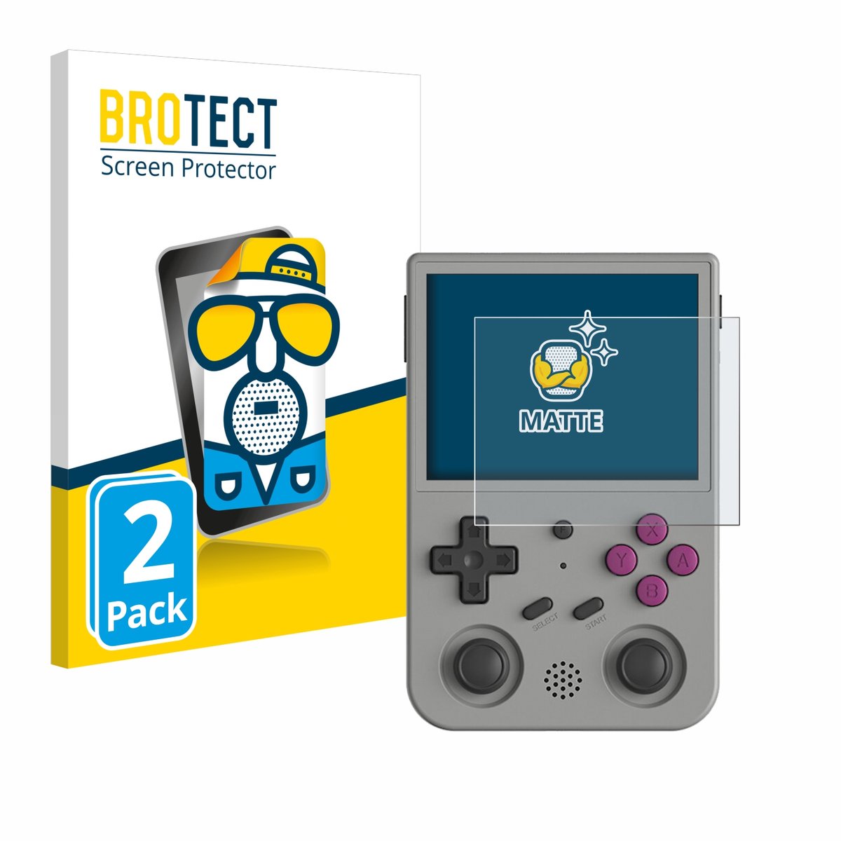 BROTECT - Screenprotector voor Anbernic RG353V - Folie Beschermfolie matte 2 Stuks