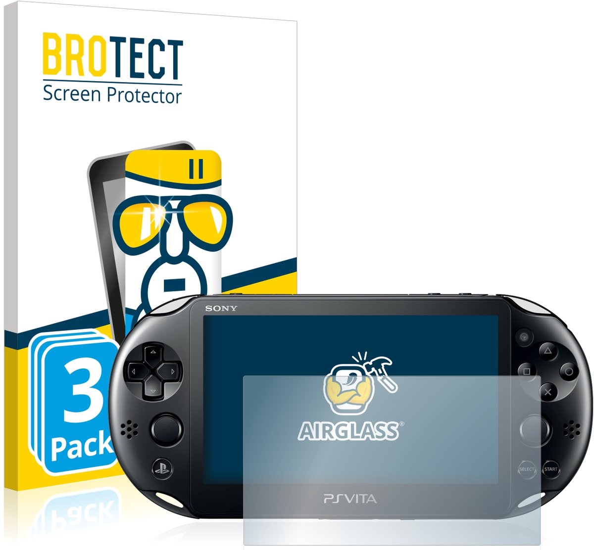 Screenprotector 3 Stuks voor Sony Playstation Vita Beschermglas transparant