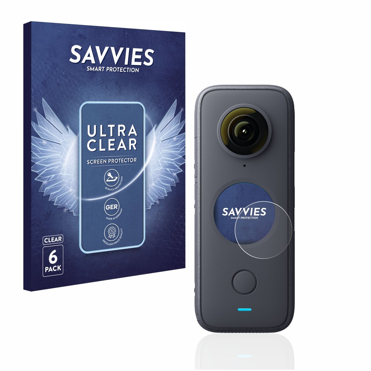 Savvies - Screenprotector voor Insta360 One X2 - Folie Beschermfolie transparant 6 Stuks