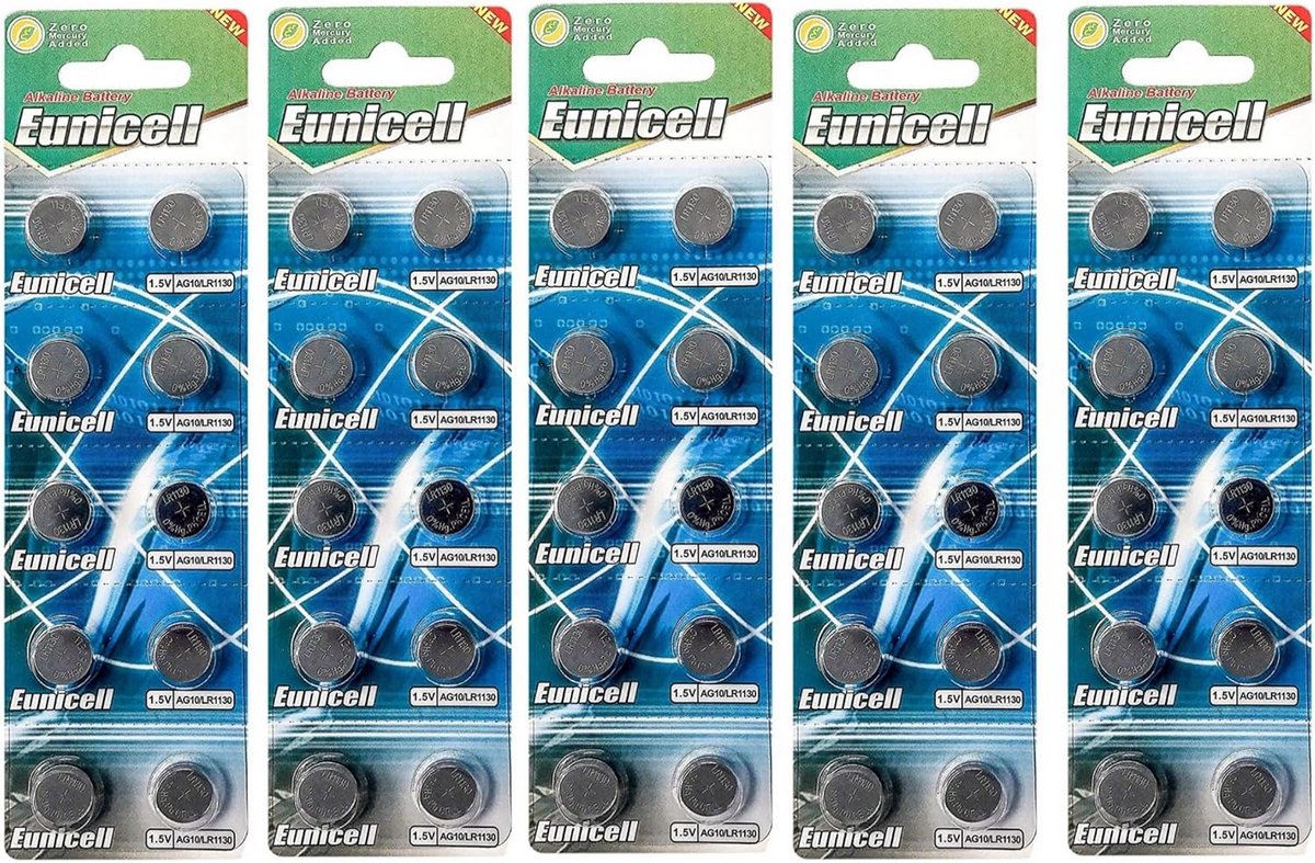 50 Stuks Knoopcel Batterijen 1.5V AG10 – Perfect voor kleine elektronica