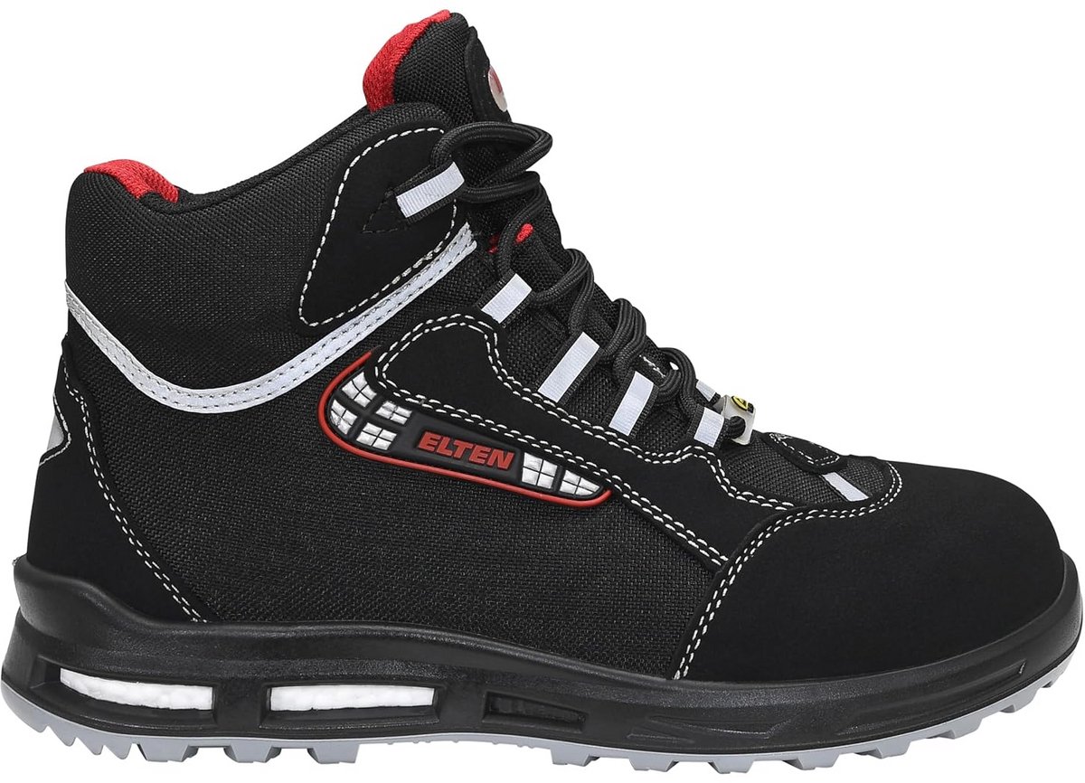 Veiligheidssneakers S3 ESD Zwart Sportief voor Dames en Heren met Kunststof Kap