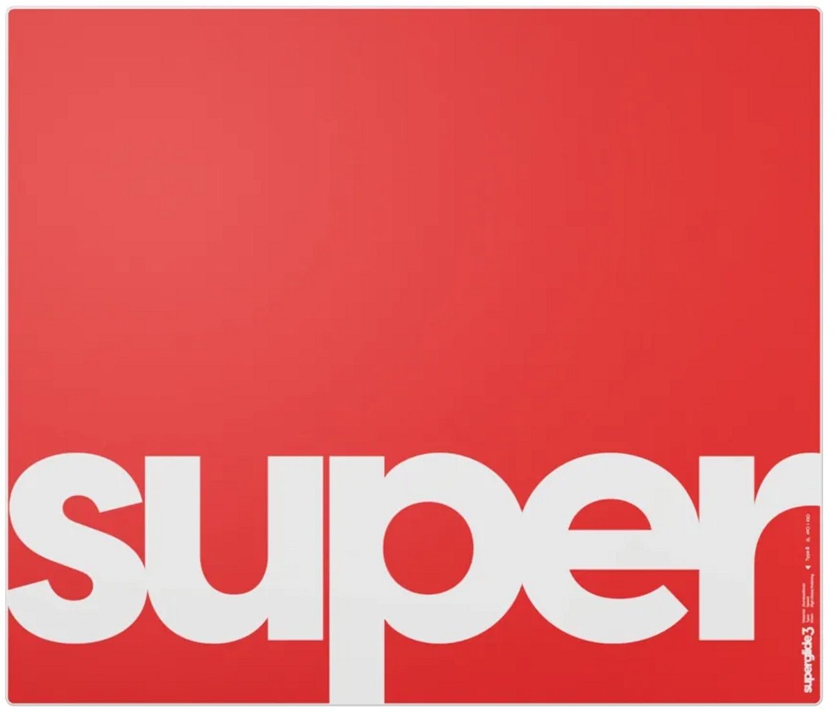 Pulsar Superglide3 Glass Mousepad XL Type S - Gaming Muismat - 490 x 420 mm - Rood - Maat: XL