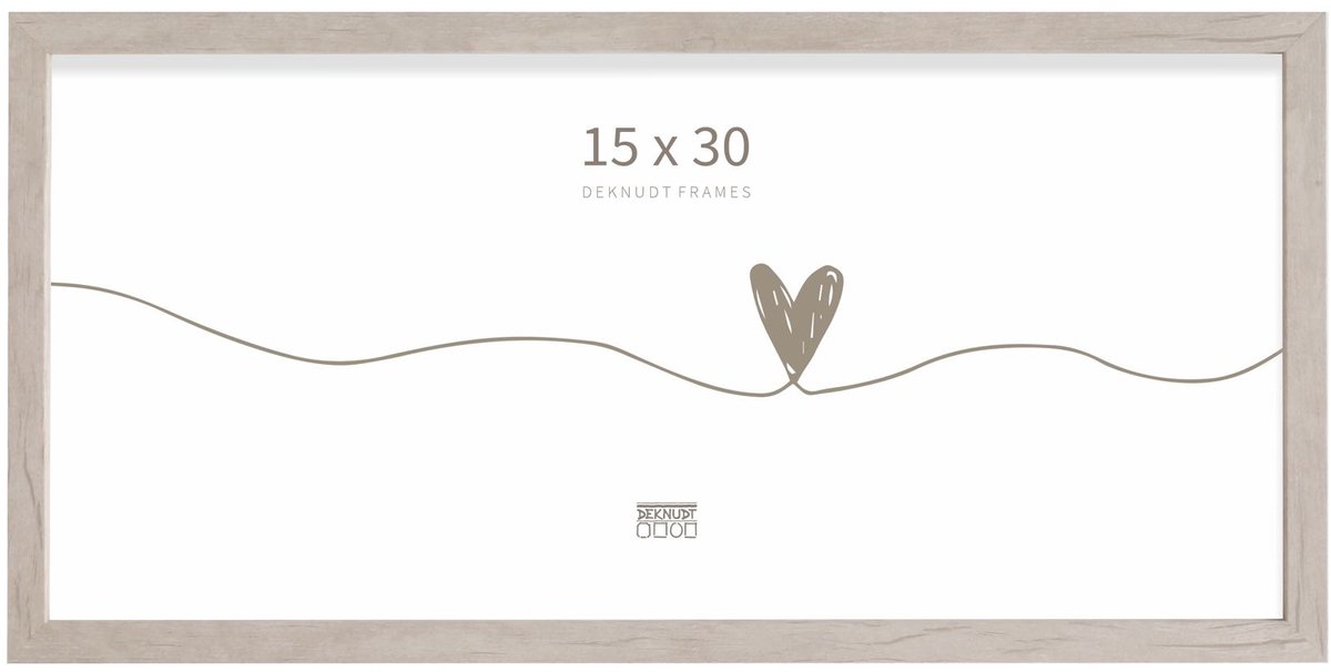 Deknudt Frames fotolijst S45RH1 - naturel - grijs - hout - 15x30 cm