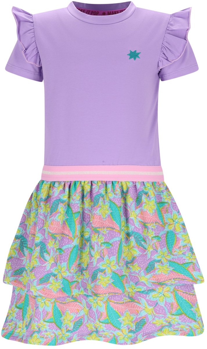 B.Nosy Y602-5814 meisjes jurk lila - Maat 134/140